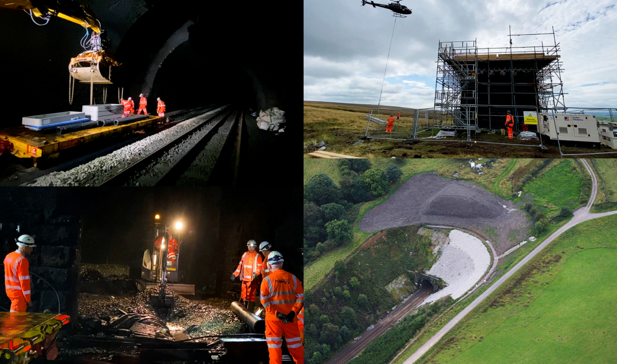 Helicopters help to restore one of Britain's deepest railway tunnels